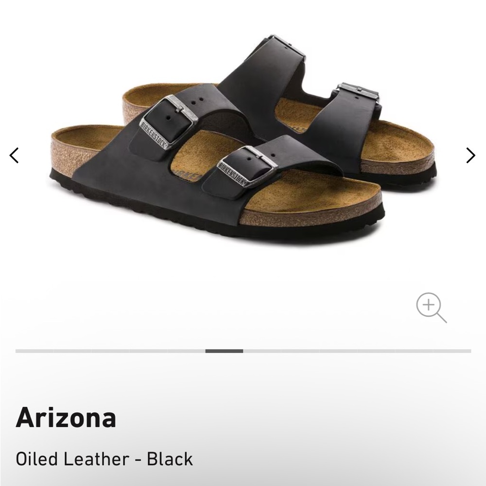 Birkenstock Arizona Black Leather Sandals